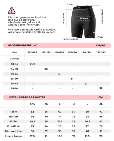 ROCKBROS | TVI Damen Radhose – Gepolsterte Radshorts für Rennrad, Komfortable Fahrradhose